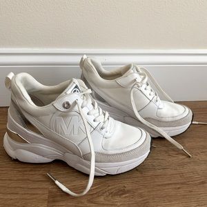 White Michael Kors high sneakers, worn once only